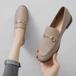 Mocassins à Bout Rond Pour Femme -Vintage Soldes 0 25f3ae