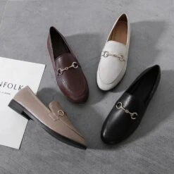 Mocassins à Bout Rond Pour Femme -Vintage Soldes 0 c6d567