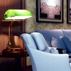 Lampe De Bureau Verte Vintage En Bois De Bouleau -Vintage Soldes 1955 b74e1b