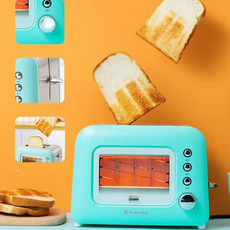Grille-pain électrique Transparent Vintage Style Rétro Mignon 2 Grille-pain électrique Transparent Vintage Style Rétro Mignon – Image 2