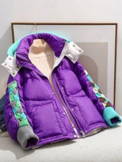 Doudoune Vintage Parka Chaude à Capuche