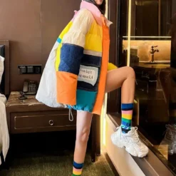 Doudoune Vintage En Coton De Haute Qualité à Fermeture éclair -Vintage Soldes 70397 1ee60c