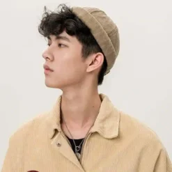 Bonnet Docker Vintage Vert Ou Beige