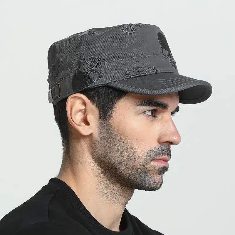 Casquette Militaire Vintage Brodée De Haute Qualité Pour Hommes 2 Casquette Militaire Vintage Brodée De Haute Qualité Pour Hommes – Image 2