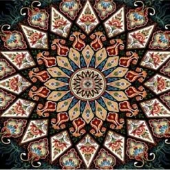 Tapis Persan Sombre Avec Formes Géométriques -Vintage Soldes 77268 cc9754