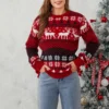 Pull De Noël Pour Femme à Motifs Rennes