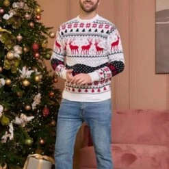 Pull De Noël Pour Homme à Motifs Rennes 12 Pull De Noël Pour Homme à Motifs Rennes -Vintage Soldes 86434 e3a534