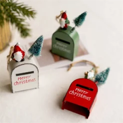 Boîte Aux Lettres Vintage De Noël En Métal à Suspendre -Vintage Soldes 86636 renyjj