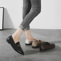 Mocassins à Bout Rond Pour Femme -Vintage Soldes 90685 wfwcr5