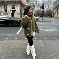 Veste Courte Vintage Avec écharpe Pour Femme -Vintage Soldes 90978 ekbcrc