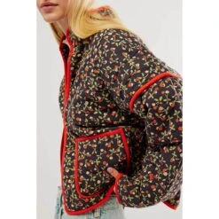 Veste Vintage Gansée Et Petites Fleurs Pour Femme -Vintage Soldes 91765 e9e828