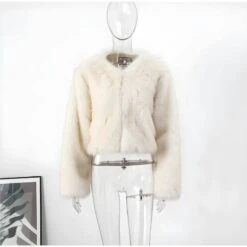 Manteau Court Vintage En Fausse Fourrure Pour Femme -Vintage Soldes Design sans titre 2