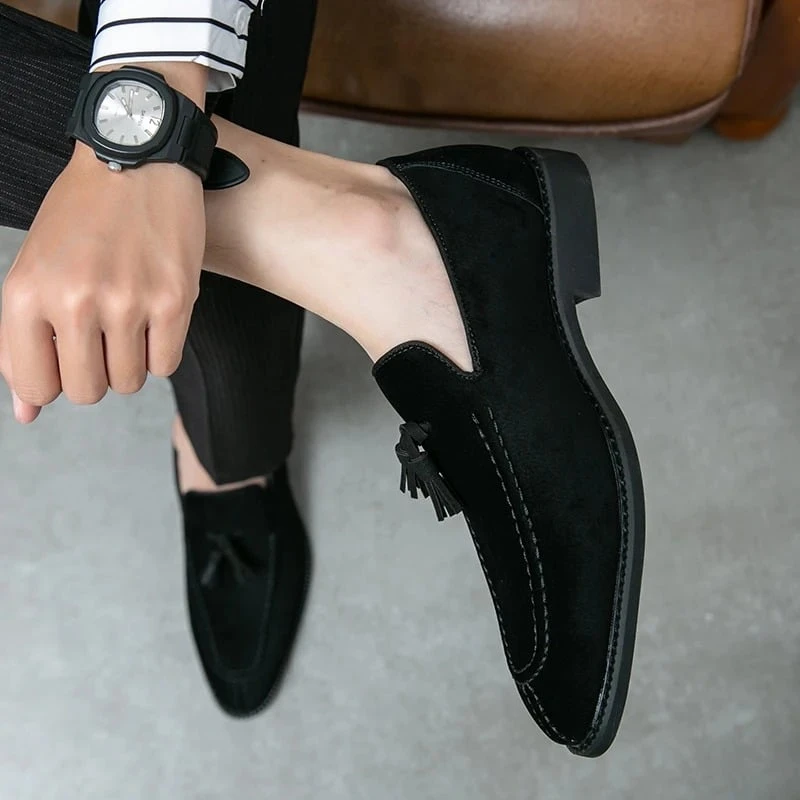 Mocassins Vintage En Daim Synthétique Pour Homme 2 Mocassins Vintage En Daim Synthétique Pour Homme – Image 2