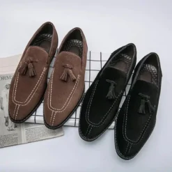 Mocassins Vintage En Daim Synthétique Pour Homme