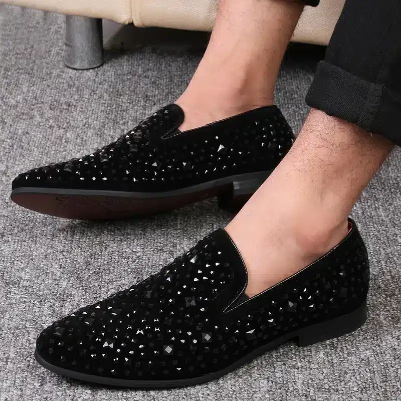 Mocassins Vintage Avec Strass Pour Homme 4 Mocassins Vintage Avec Strass Pour Homme – Image 4