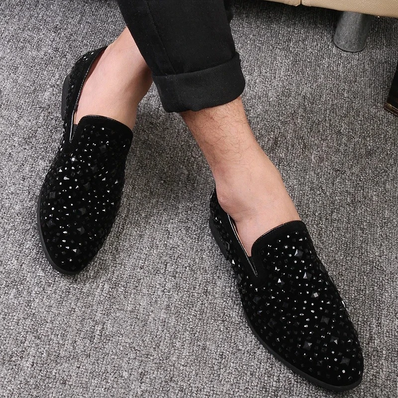 Mocassins Vintage Avec Strass Pour Homme 3 Mocassins Vintage Avec Strass Pour Homme – Image 3