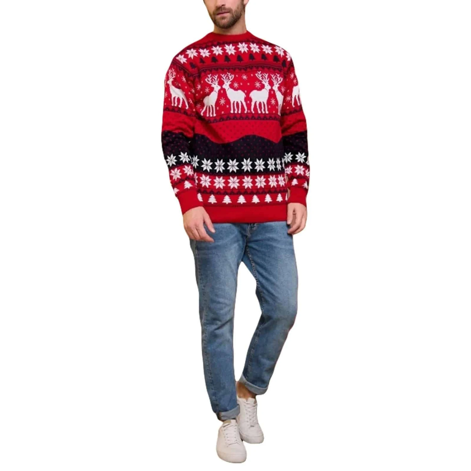 Pull De Noël Pour Homme à Motifs Rennes 5 Pull De Noël Pour Homme à Motifs Rennes – Image 5