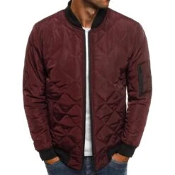 Veste Vintage Style Bomber Matelassé Pour Homme