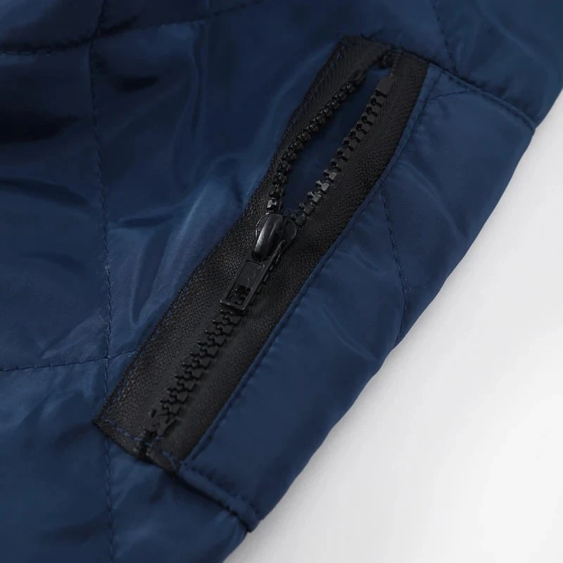 Veste Vintage Matelassée Avec Poches Pour Homme 3 Veste Vintage Matelassée Avec Poches Pour Homme – Image 3