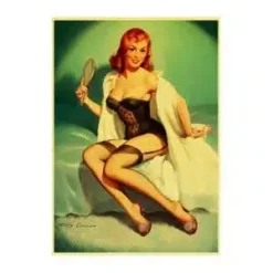 Affiche Pin-up Vintage En Papier Kraft « BRUSH MY HAIR »