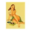 Affiche Pin-up Vintage En Papier Kraft « LOVE MUSIC »