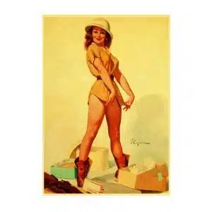 Affiche Pin-up Vintage En Papier Kraft « NEW SHOES » 1 Affiche Pin-up Vintage En Papier Kraft « NEW SHOES »