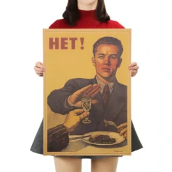 Affiche En Papier Kraft « HET ! »