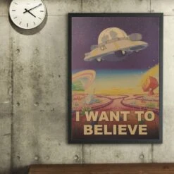 Affiche Film I Want To Believe En Couleurs Vintage -Vintage Soldes affiche film i want to believe en couleurs vintage 5