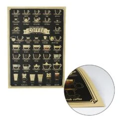 Affiche Menu Multiples Cafés Papier Kraft Rétro 9 Affiche Menu Multiples Cafés Papier Kraft Rétro -Vintage Soldes affiche menu multiples cafes papier kraft retro 5