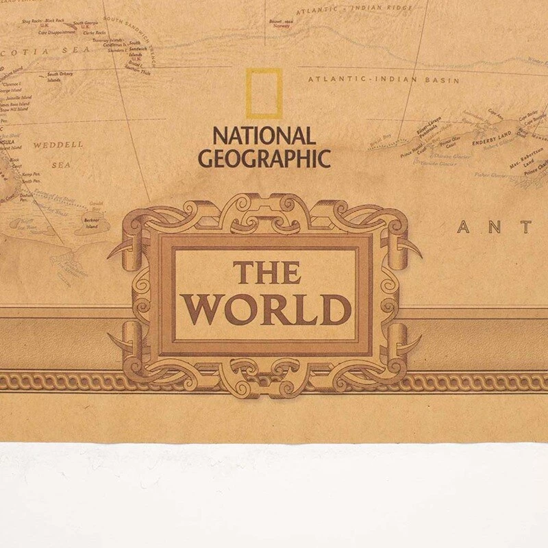 Affiche Murale Carte Du Monde Vintage 4 Affiche Murale Carte Du Monde Vintage – Image 4