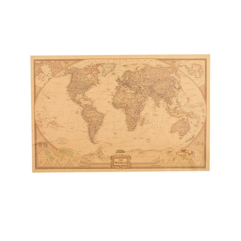 Affiche Murale Carte Du Monde Vintage 1 Affiche Murale Carte Du Monde Vintage