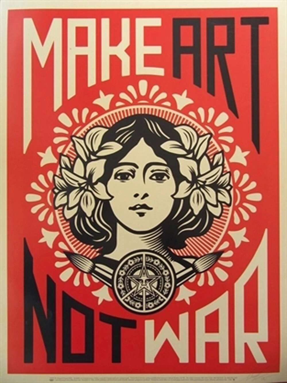 Affiche Vintage « make Art Not War » 2 Affiche Vintage « make Art Not War » – Image 2