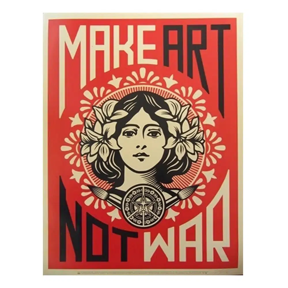 Affiche Vintage « make Art Not War » 1 Affiche Vintage « make Art Not War »