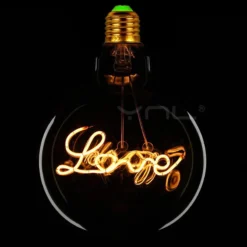 Ampoule Style Industrielle En Verre Vintage Filament Led Love