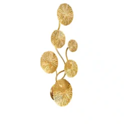 Applique Murale Feuille De Lotus Dorée Rétro En Cuivre -Vintage Soldes applique murale feuille de lotus doree retro en cuivre 6 feuilles chaud