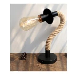 Applique Murale Vintage En Corde De Chanvre