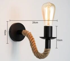 Applique Murale Vintage En Corde De Chanvre -Vintage Soldes applique murale vintage en corde de chanvre