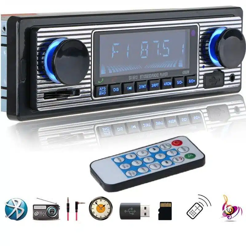 Autoradio Vintage Sans Fil Avec Télécommande 1 Autoradio Vintage Sans Fil Avec Télécommande