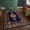 Tapis Persan Sombre Avec Beaux Motifs