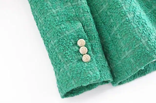 Blazer Vintage à Double Boutonnage Texturé Pour Femme 2 Blazer Vintage à Double Boutonnage Texturé Pour Femme – Image 2