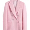 Blazer Vintage Rose Chic Pour Femme