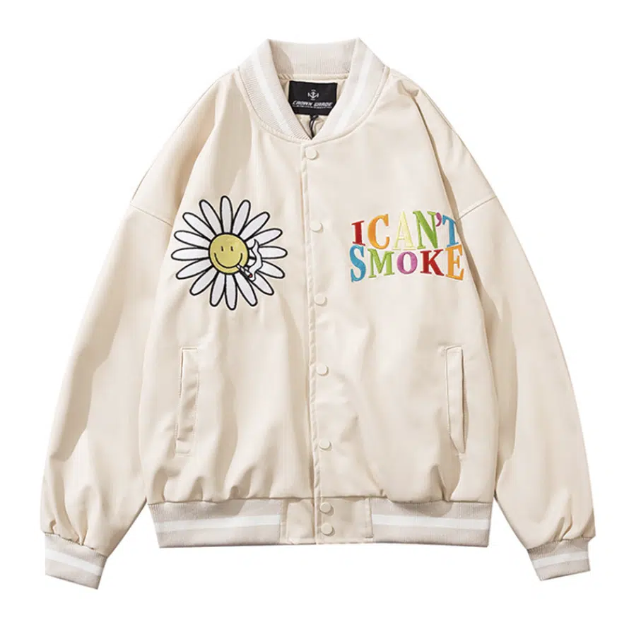 Blouson Bomber Vintage En Simili Cuir I CAN’T SMOKE 1 Blouson Bomber Vintage En Simili Cuir I CAN’T SMOKE