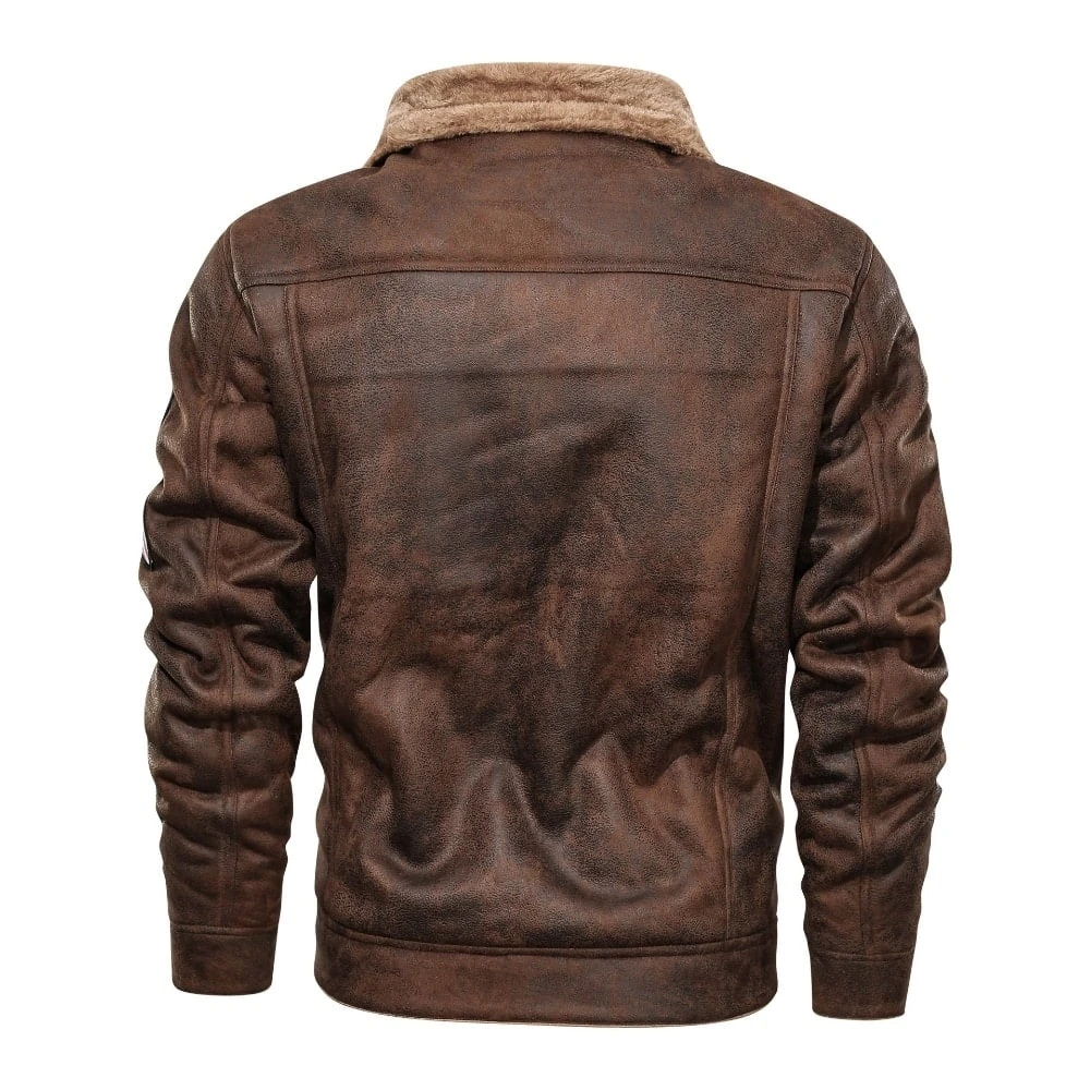 Blouson De Motard Vintage En Simili Cuir 4 Blouson De Motard Vintage En Simili Cuir – Image 4