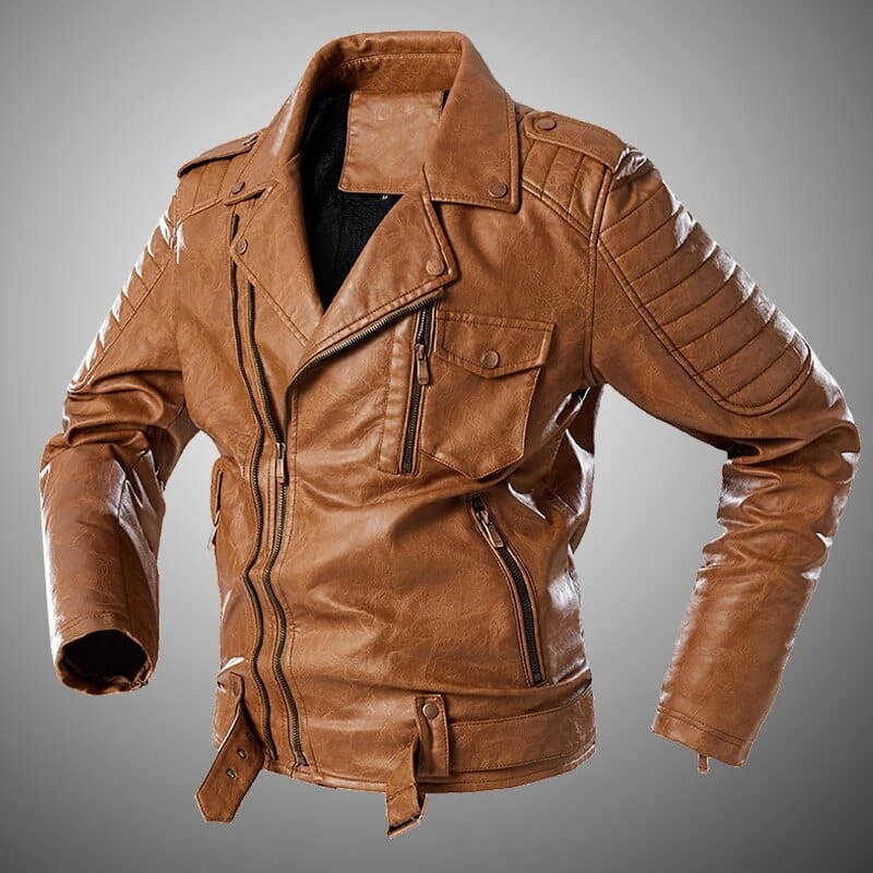 Blouson De Moto En Simili Cuir 2 Blouson De Moto En Simili Cuir – Image 2