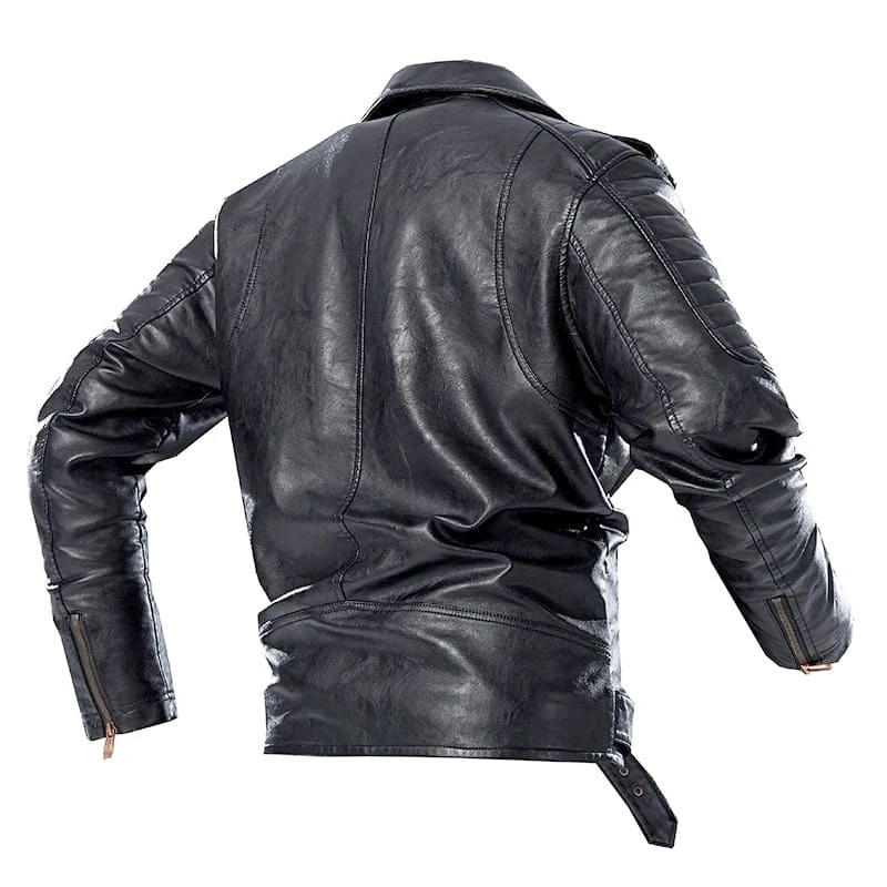 Blouson De Moto En Simili Cuir 4 Blouson De Moto En Simili Cuir – Image 4