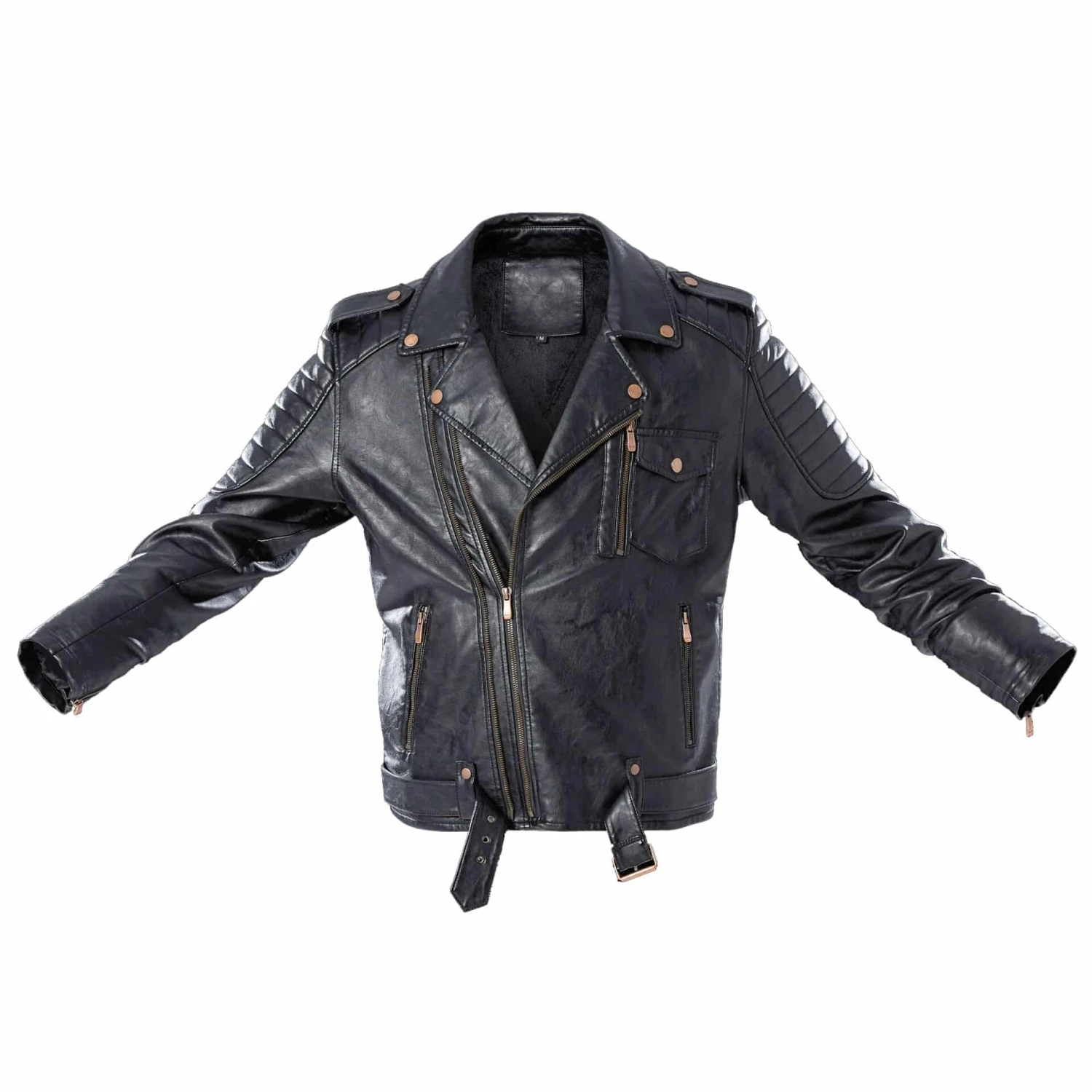 Blouson De Moto En Simili Cuir 5 Blouson De Moto En Simili Cuir – Image 5