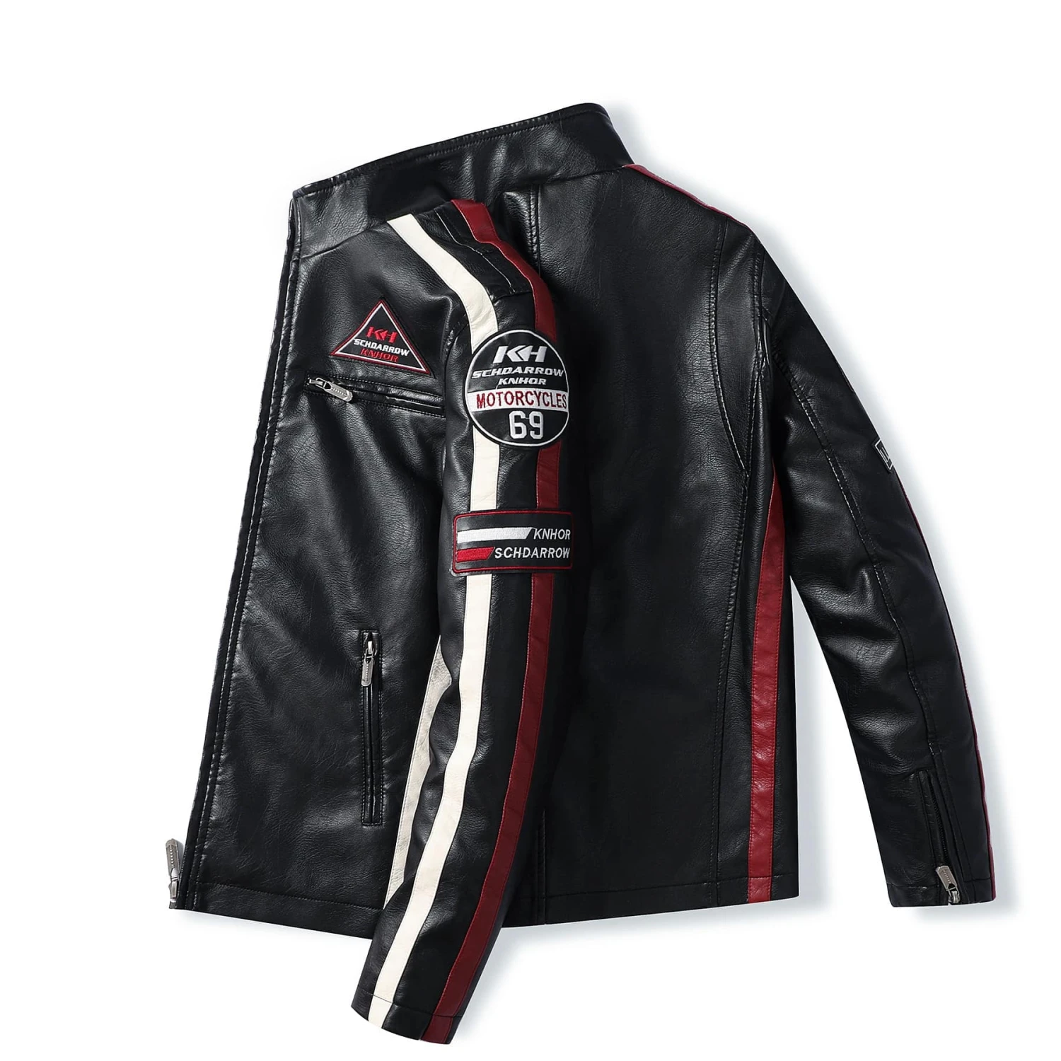 Blouson De Moto Rétro Brodé Aviateur 2 Blouson De Moto Rétro Brodé Aviateur – Image 2