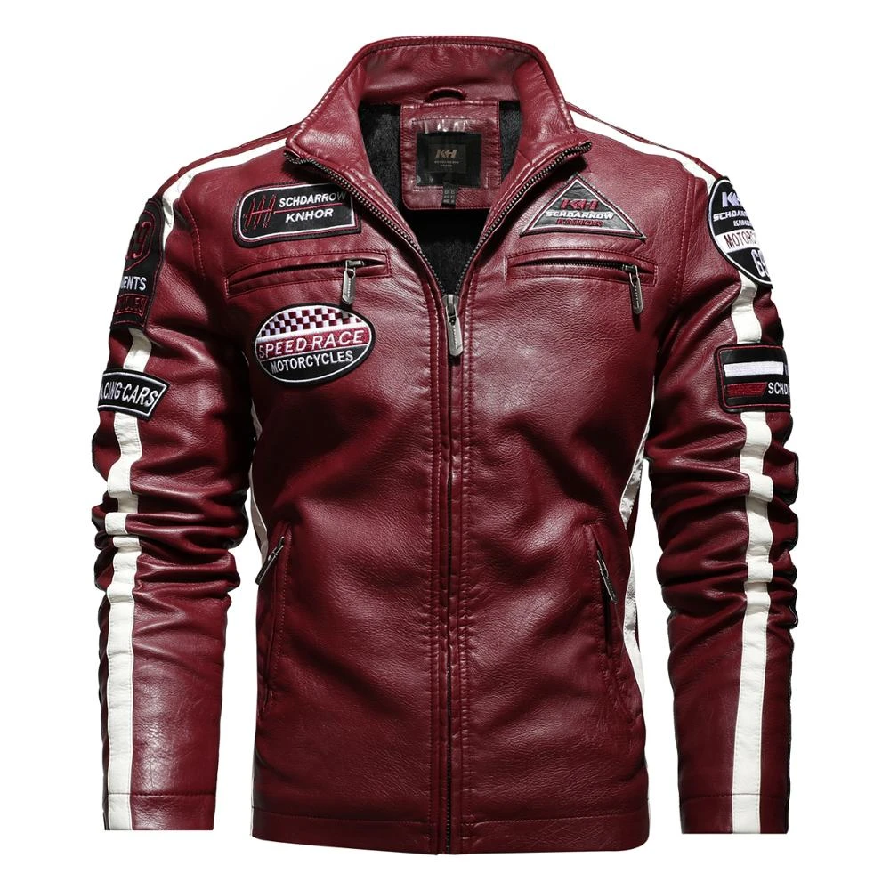 Blouson De Moto Rétro Brodé Aviateur 3 Blouson De Moto Rétro Brodé Aviateur – Image 3