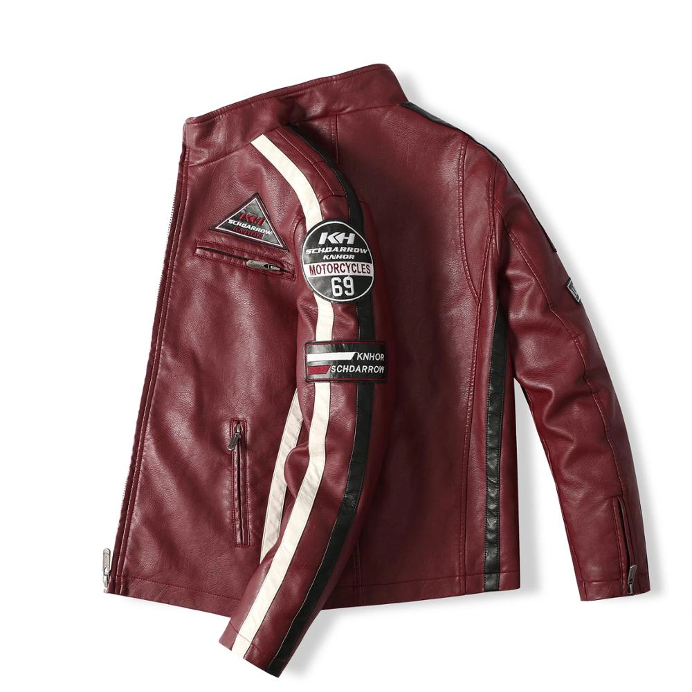 Blouson De Moto Rétro Brodé Aviateur 4 Blouson De Moto Rétro Brodé Aviateur – Image 4