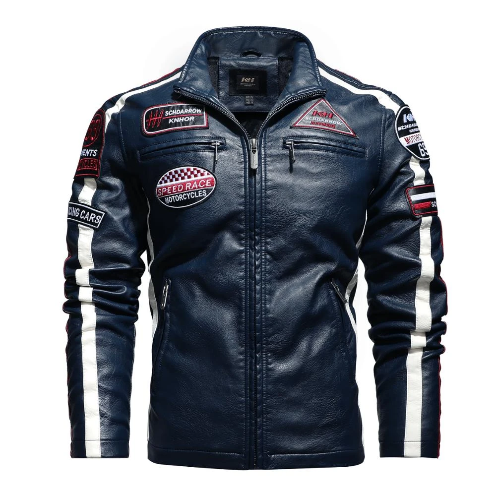 Blouson De Moto Rétro Brodé Aviateur 5 Blouson De Moto Rétro Brodé Aviateur – Image 5